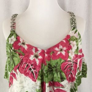 Inc top with sequin straps